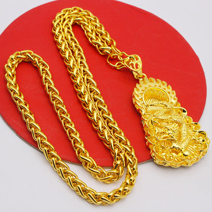 Men's Live Streaming On Gold Plated Large Necklaces