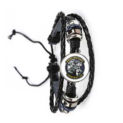 Women's & Men's Time Stone Leather Carrying Strap Hand-woven Bracelets