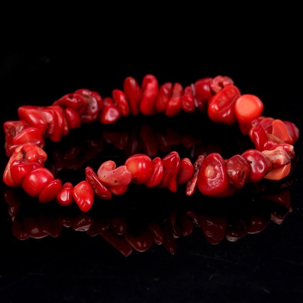 Natural Gravel Amethyst Elastic String Stretchable Bracelets