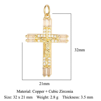 Cross Jade Copper Zircon Ornament Accessories Micro Bracelets