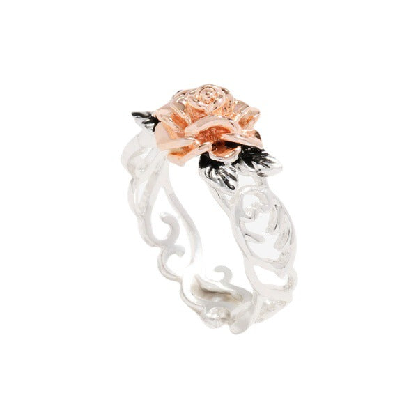 Gold Plated Flower Vintage Sier Color Rings