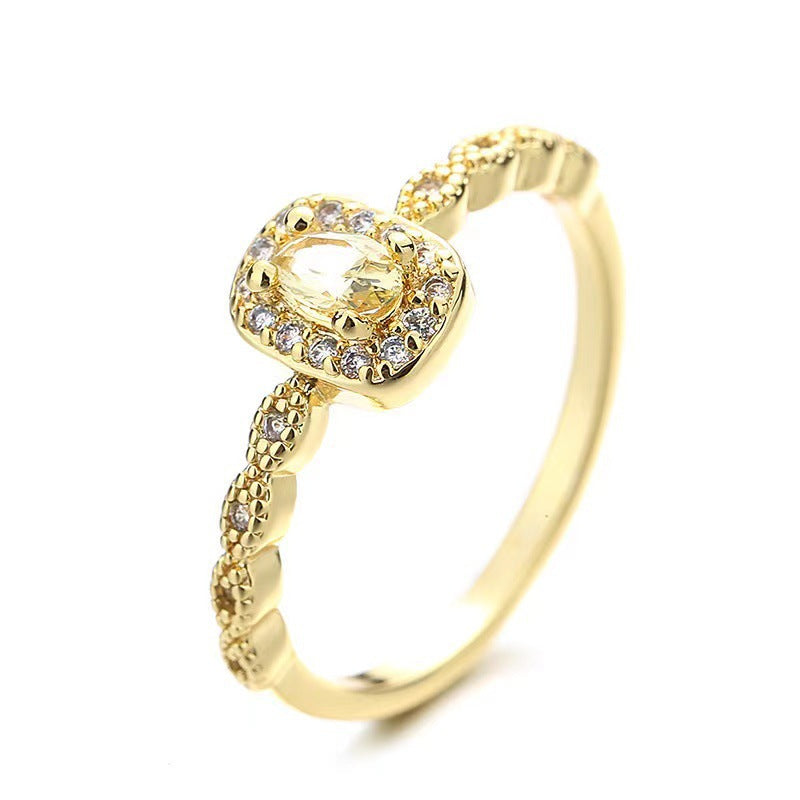 Women's Billions Light Luxury Open-end Zircon Design Personalized Rings