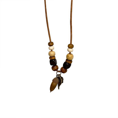 Woven Dried Fruit Female Design Sense Necklaces