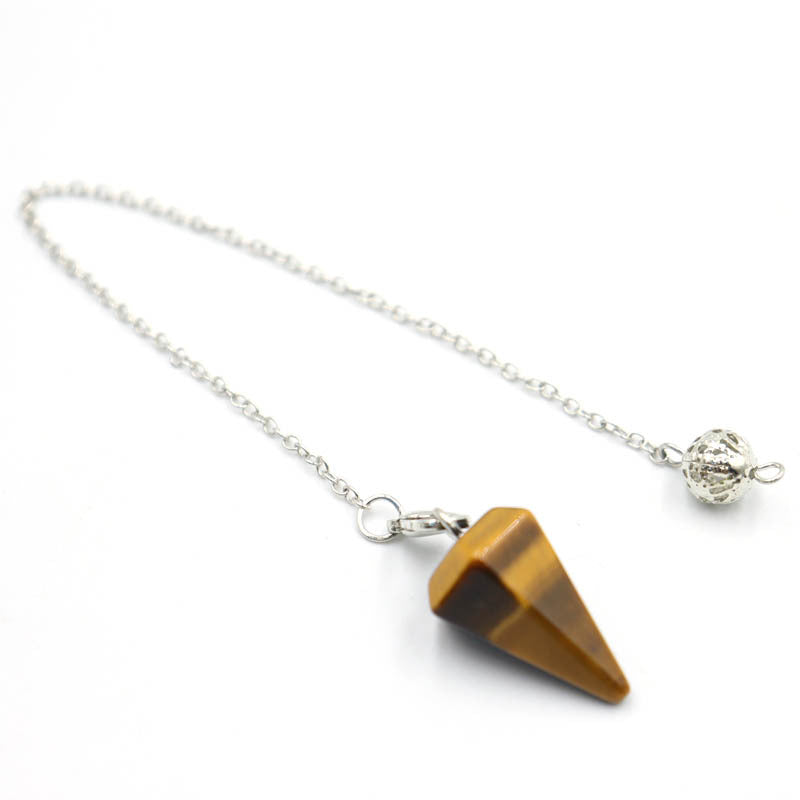 Gemstone Tapered Hexagonal Cone Six-sided Rhombus Pendants