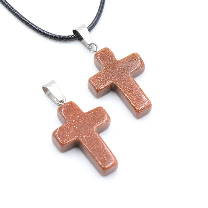 Pink Crystal Christmas Gift Cross Sweater Pendants