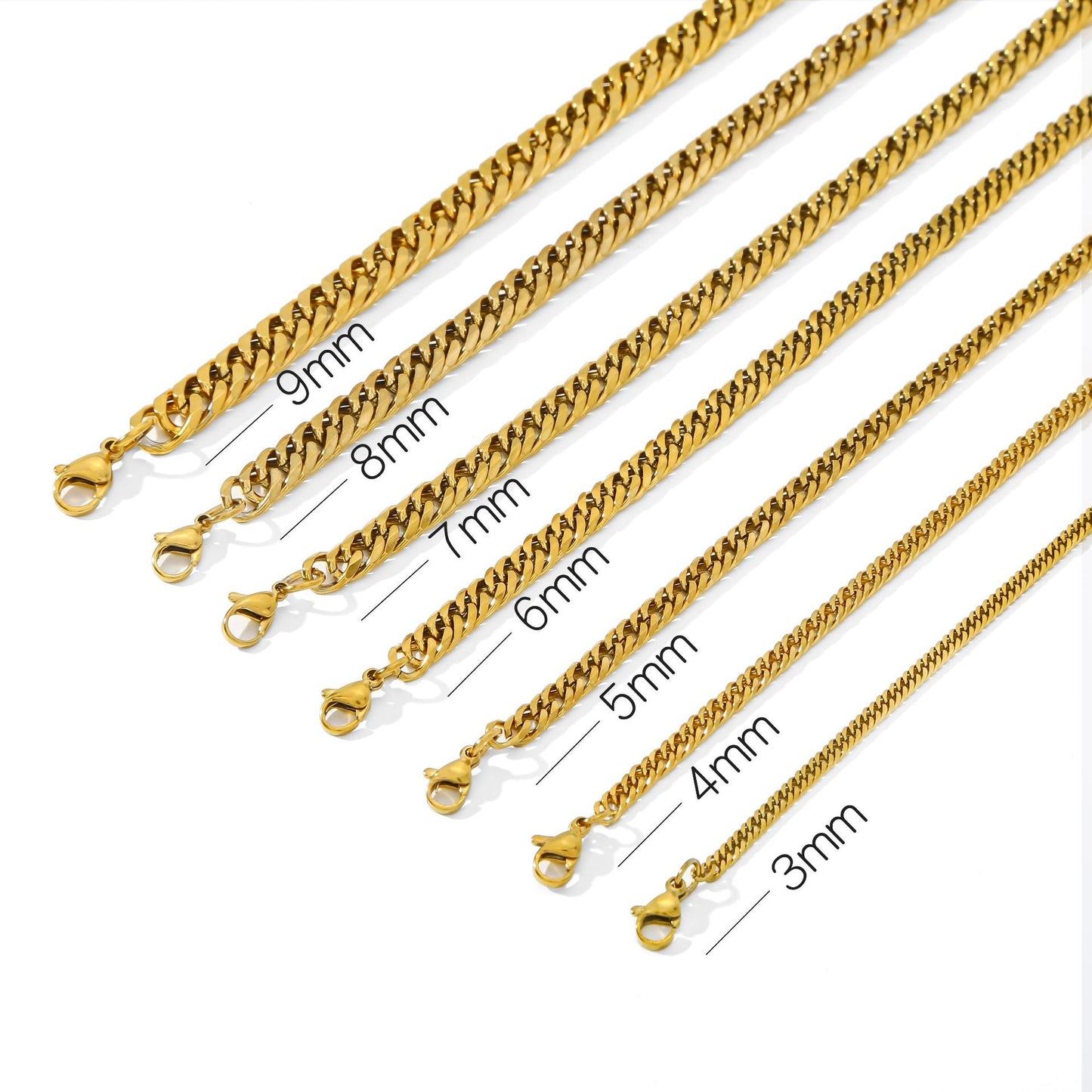 Double Woven Grinding Six Chain Titanium Necklaces