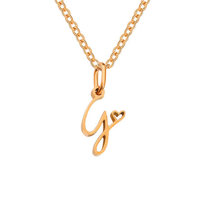 Letter Female Personalized Minority Clavicle Chain Necklaces