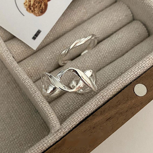 Women's Sterling Sier Niche Design Minimalist Style Rings