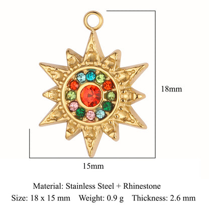 Titanium Steel Sun Ornament Accessories Star Pendants