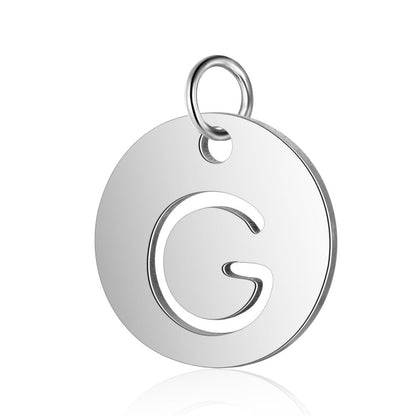 Titanium Steel English Letter Tag Full Set Of Letters Pendants