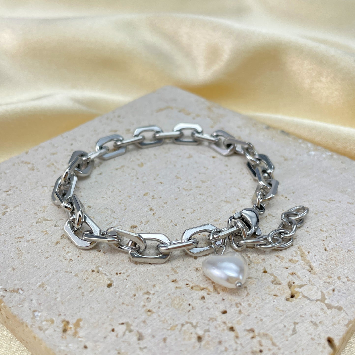 Women's Steel Style Personalized Simple Love Pearl Bracelets