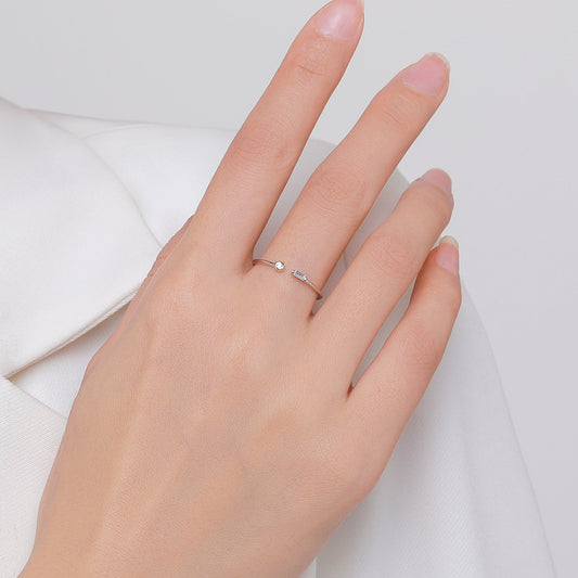 Inlaid Zircon Adjustable Open Fashion Simple Rings
