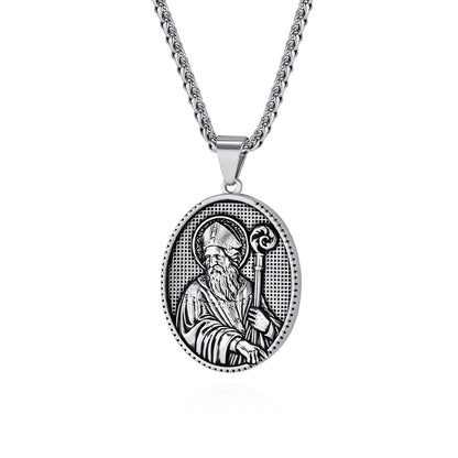 Round Plate Holy Father Son Jesus Pendants