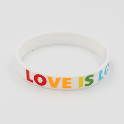 Classic Silicone Rainbow Color Love Couple Bracelets