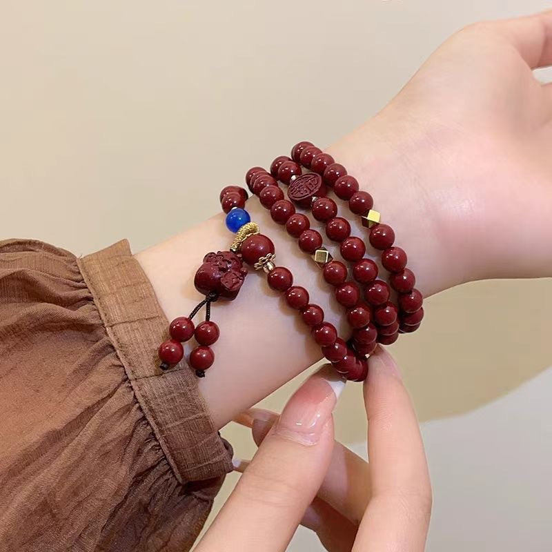 Women's Chinese Style Imitation Cinnabar Gourd Fu Bracelets