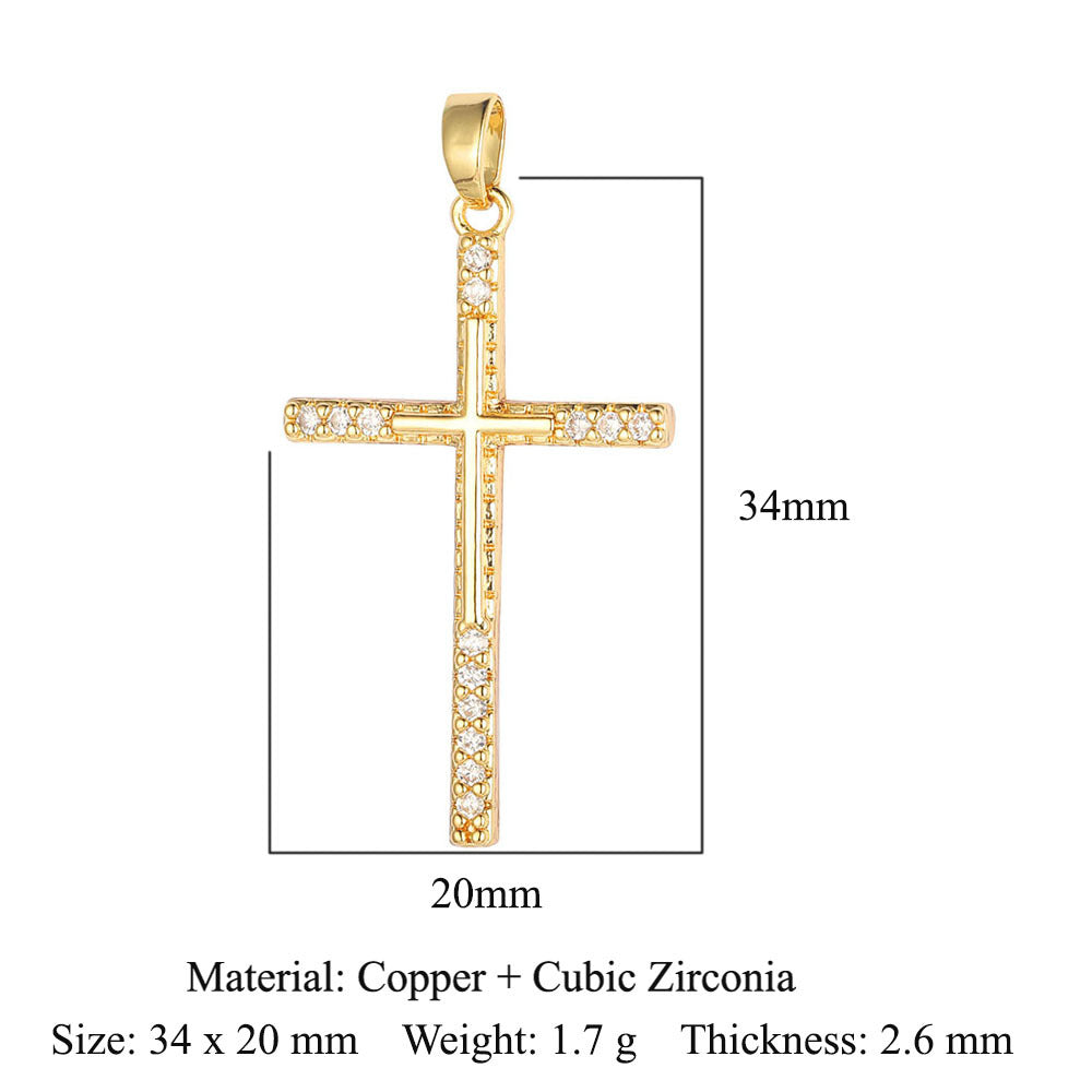 Zirconium Copper Micro Inlaid Zircon Ornament Pendants