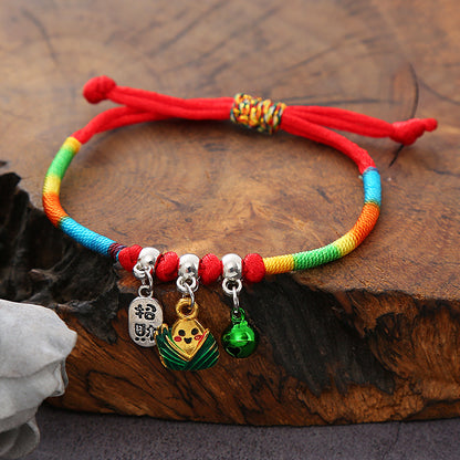 Dragon Boat Festival Handmade Weaving Ethnic Style Red Bracelets