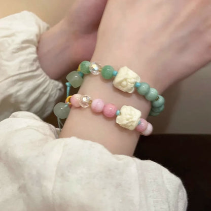 Chinese Ancient Style Beaded High-grade Natural Bracelets