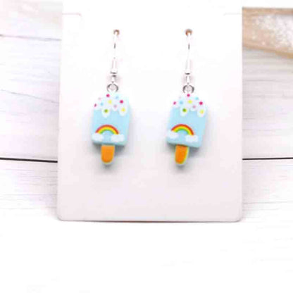 Ice Cream Candy Drink Resin Homemade Earrings