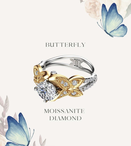 Women's Ornament Electroplated Two-color Zircon Simple Fashion Rings