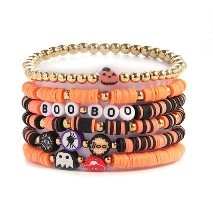 Halloween Suit Funny Pumpkin Ghost Festival Polymer Bracelets