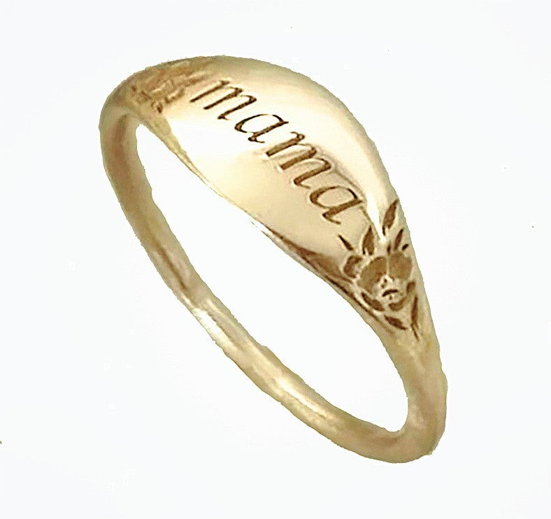 Simple Fashion Letter Flower Holiday Gift Rings