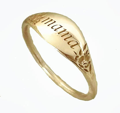 Simple Fashion Letter Flower Holiday Gift Rings