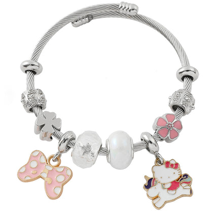 Anime Hello Kitty Clow Beaded Ornament Bracelets