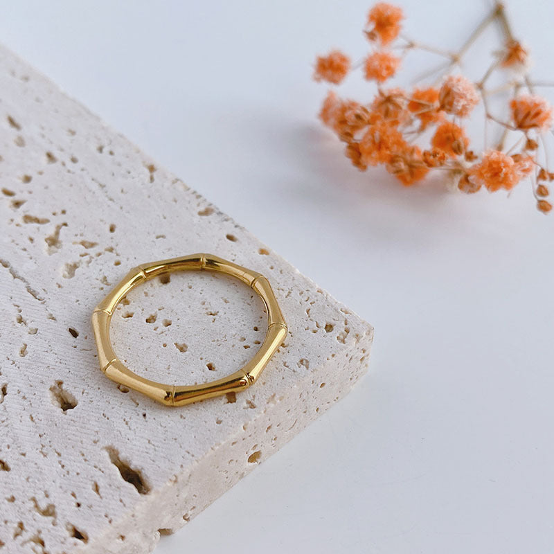 Bamboo Bone Knuckle Tail Design Light Luxury Rings