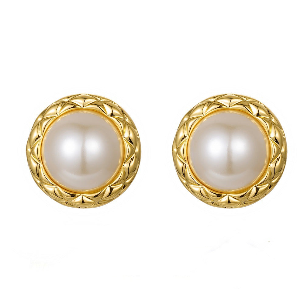 Women's Imitation Pearl Exaggerated Korean Style High Earrings