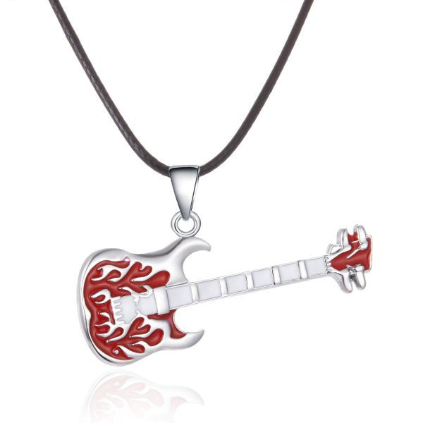 Style Stainless Steel Guitar Personality Creative Necklaces