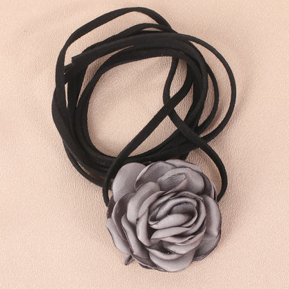 Unique Design Rose Long Lace Up Necklaces