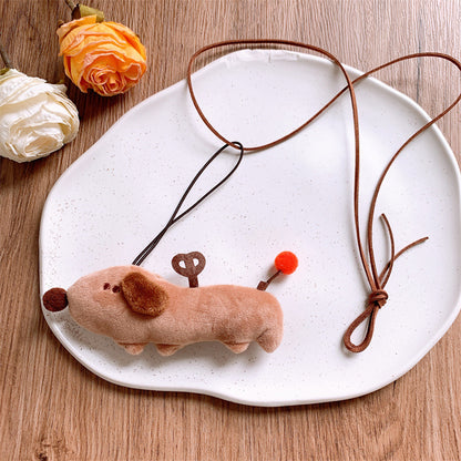 Children's Korean Style Fabric Mushroom Cartoon Small Necklaces