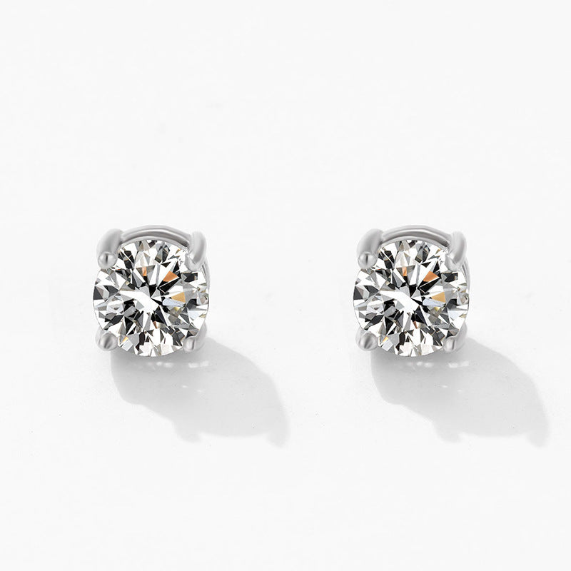 Women's & Men's Color Moissanite Magnetic Temperament Lady Single Earrings