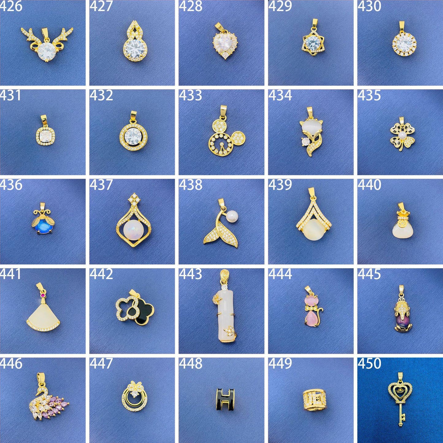 Rotating Clover Simple Hundred Source Ornament Pendants