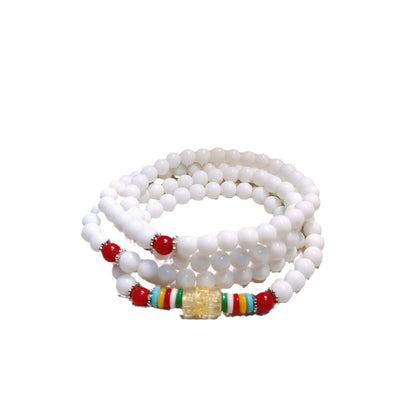 Beads Safe Imitation Garnet Agate White Bracelets