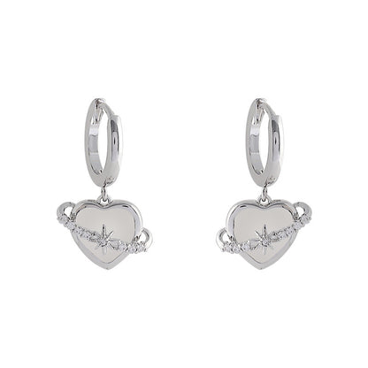 Women's High-grade Light Extravagant Love Heart Opal Earrings