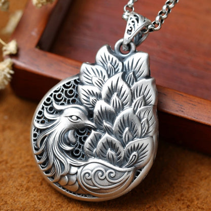 Women's Vintage Peacock Double-sided Thailand Sier Sweater Pendants