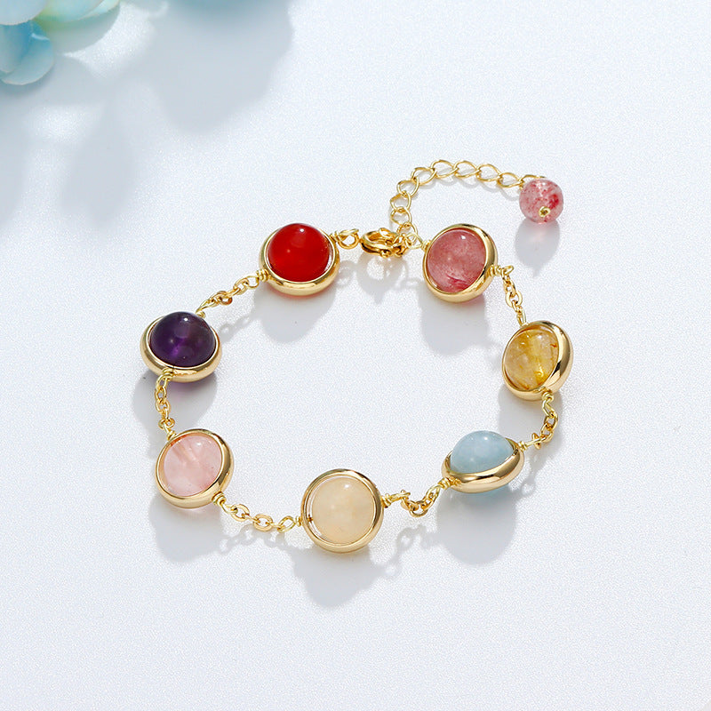 Women's Quartz Korean Style Sweet Mori Colorful Bracelets