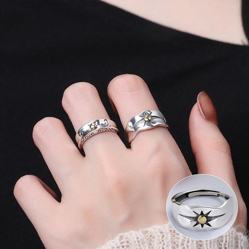 Sweet Cutout Flower Female Exquisite Elegant Gentle Temperament Open Rings