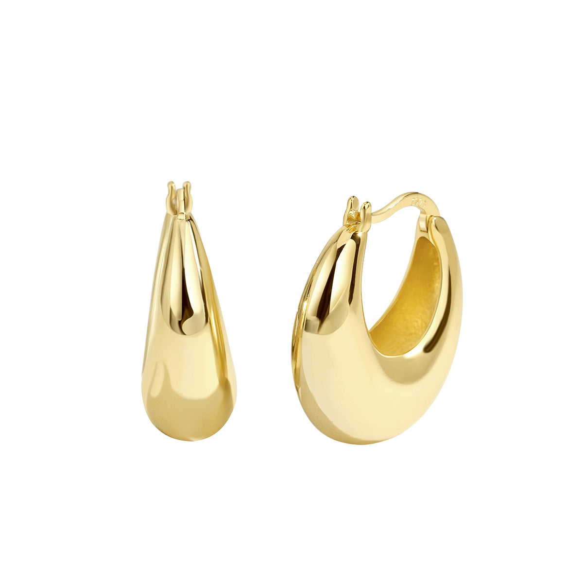 Women's Brass Gold-plated Simple Small Chubby Type Earrings