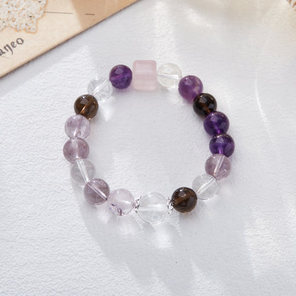 Collection Nine Purple Off Fire Energy Crystal Bracelets