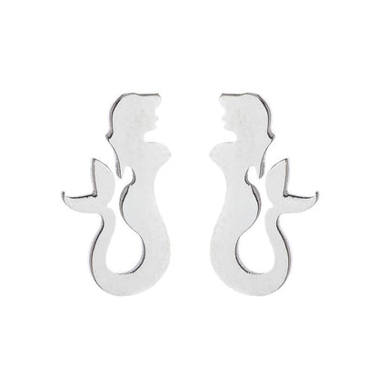 Summer Small Ear Fashion Mermaid Bone Earrings
