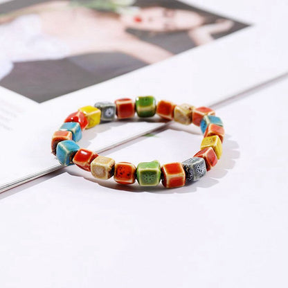 Ceramic Ornament Fashion Flower Glaze Beads Casual Bracelets