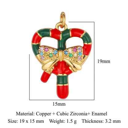 Copper Zircon Snowflake Gift Ornament Accessories Pendants