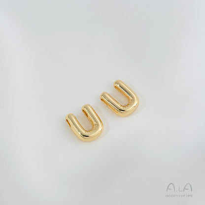 Gold Color Protection Letter Strings Hole Rings