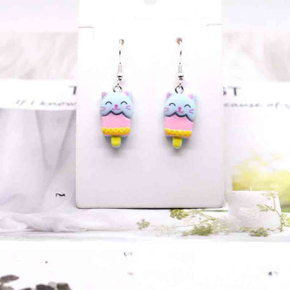 Ice Cream Candy Drink Resin Homemade Earrings