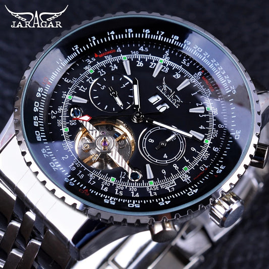 Leisure Fashion Large Dial Watch Tourbillon Mechanical Watches