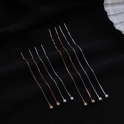 Small Square Long Tassel Ear Thread Female Simple Cold Earrings