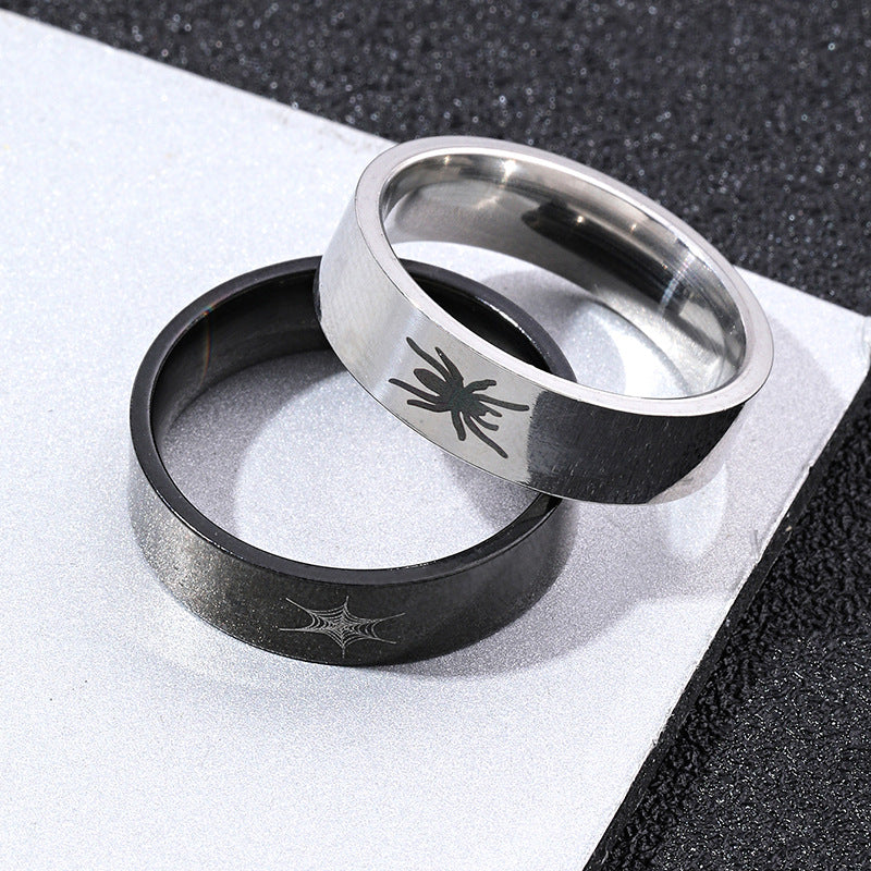 Fashion Couple Web Spider Love Quantity Rings